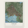 Newark, California map print, the full design
