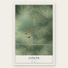 Sadler, Texas map print, the full design