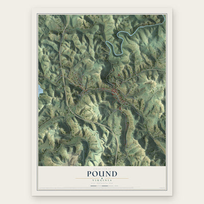 Pound, Virginia map print, the full design