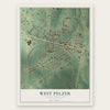 West Pelzer, South Carolina map print, the full design