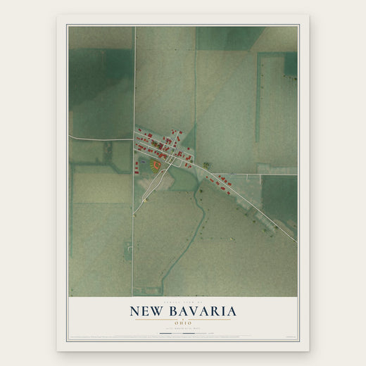 New Bavaria, Ohio map print, the full design