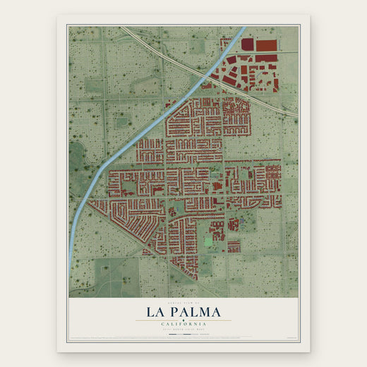 La Palma, California map print, the full design