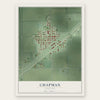 Chapman, Nebraska map print, the full design