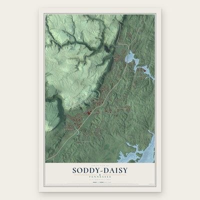 Soddy-Daisy, Tennessee map print, the full design
