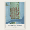 Palm Beach Shores, Florida map print, the full design