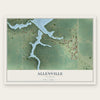 Allenville, Illinois map print, the full design