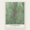 Nacogdoches, Texas map print, the full design