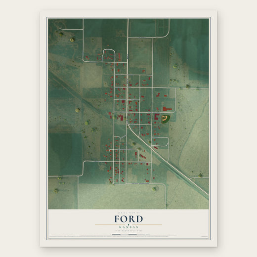 Ford, Kansas map print, the full design