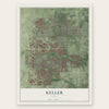 Keller, Texas map print, the full design