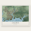 Callaway, Florida map print, the full design