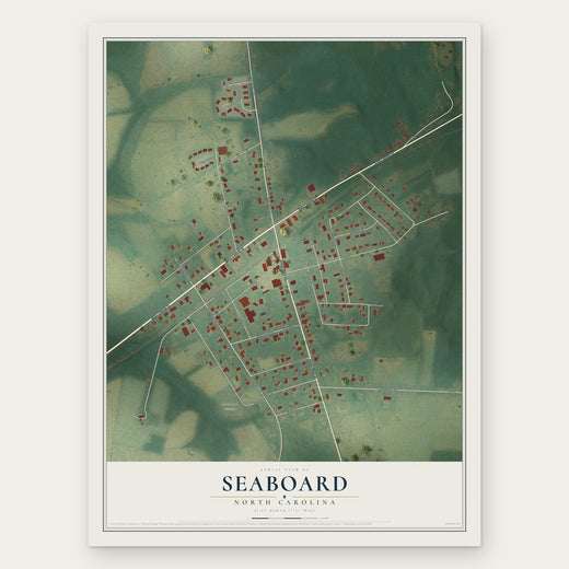 Seaboard, North Carolina map print, the full design