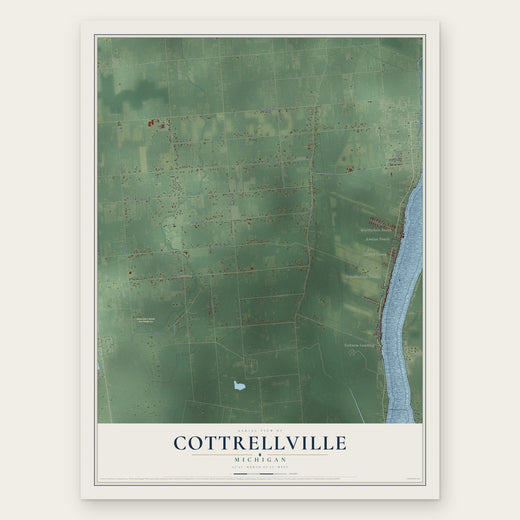 Cottrellville, Michigan map print, the full design