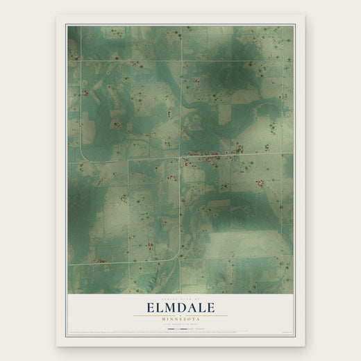 Elmdale, Minnesota map print, the full design
