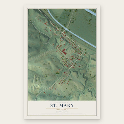 St. Mary, Missouri map print, the full design