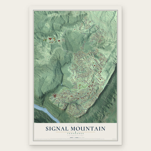 Signal Mountain, Tennessee map print, the full design