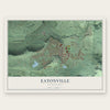 Eatonville, Washington map print, the full design