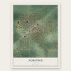 Nokomis, Illinois map print, the full design