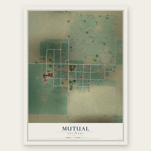 Mutual, Oklahoma map print, the full design