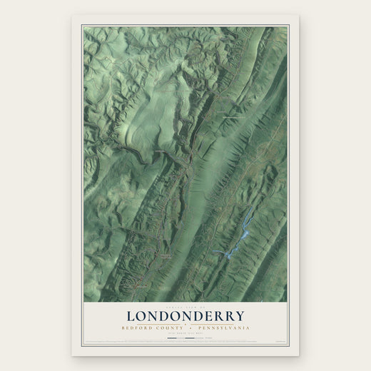 Londonderry, Bedford County, Pennsylvania map print, the full design