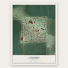 Loomis, Nebraska map print, the full design