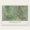 Hoffman Estates, Illinois map print, the full design