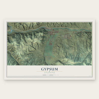 Gypsum, Colorado map print, the full design