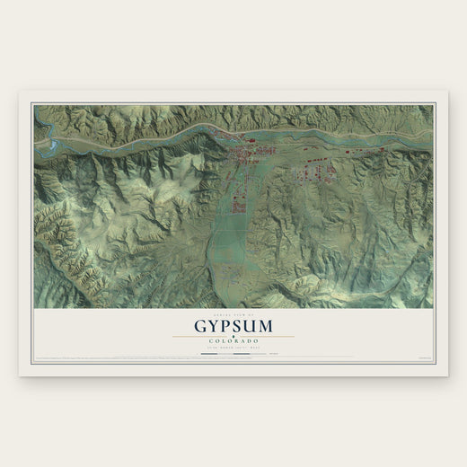 Gypsum, Colorado map print, the full design