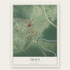 Tracy, Missouri map print, the full design