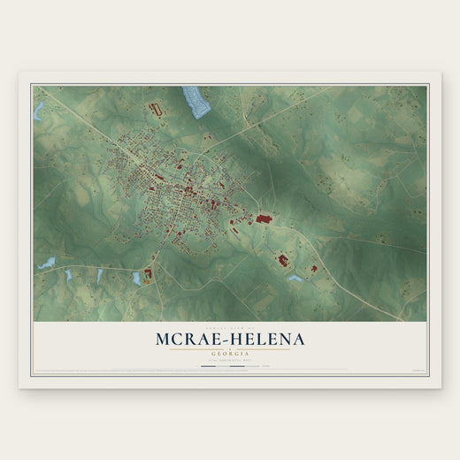 McRae-Helena, Georgia map print, the full design