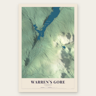 Warren's Gore, Vermont map print, the full design