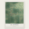 St. Anthony, Stearns County, Minnesota map print, the full design