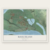 Rock Island, Washington map print, the full design