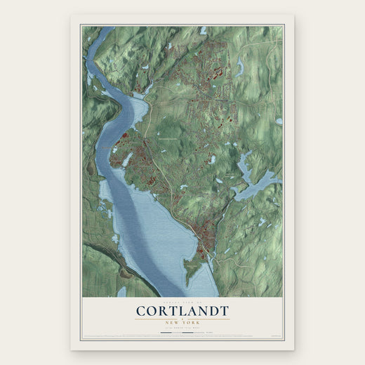Cortlandt, New York map print, the full design