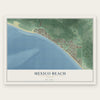 Mexico Beach, Florida map print, the full design