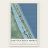 Daytona Beach Shores, Florida map print, the full design