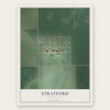 Stratford, South Dakota map print, the full design