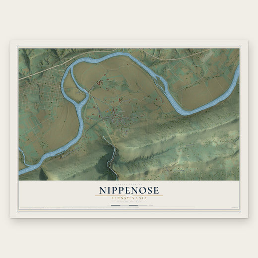 Nippenose, Pennsylvania map print, the full design
