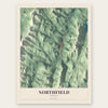 Northfield, Vermont map print, the full design