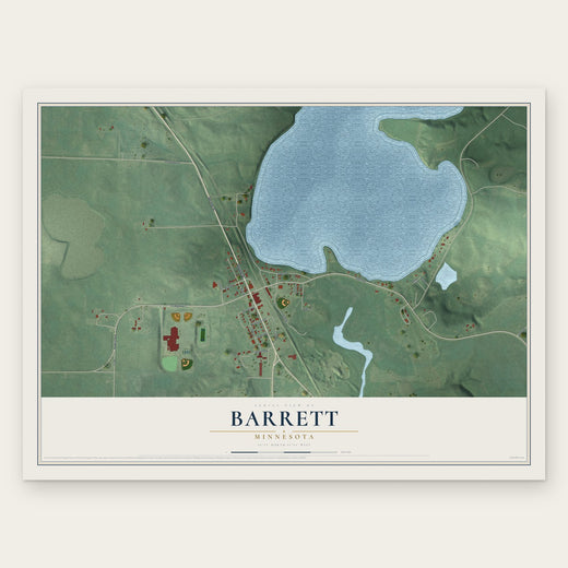 Barrett, Minnesota map print, the full design