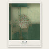 Agar, South Dakota map print, the full design