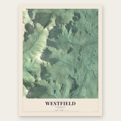 Westfield, Vermont map print, the full design