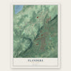 Flanders, New Jersey map print, the full design