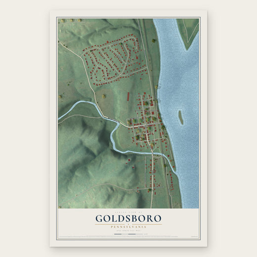 Goldsboro, Pennsylvania map print, the full design