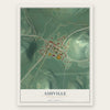 Ashville, Pennsylvania map print, the full design