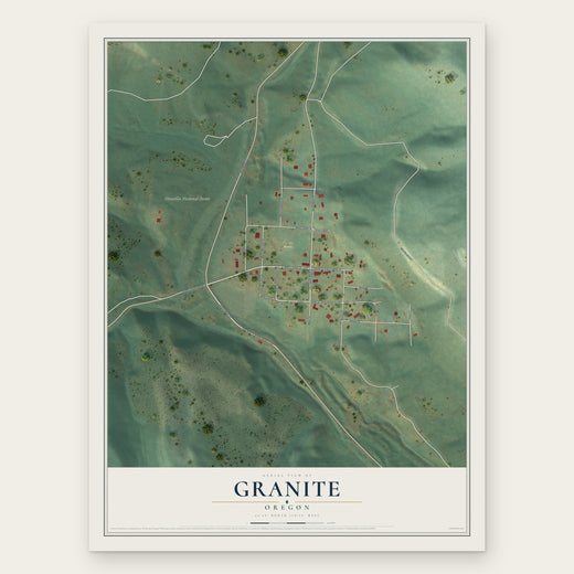 Granite, Oregon map print, the full design