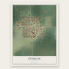 Findlay, Illinois map print, the full design
