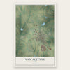 Van Alstyne, Texas map print, the full design