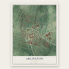 Arlington, New York map print, the full design