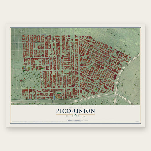 Pico-Union, California map print, the full design