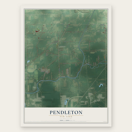 Pendleton, New York map print, the full design